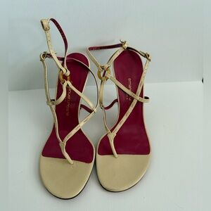 Emanuel Ungaro leather strappy pumps